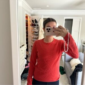 J. Crew Vibrant Red Long Sleeve Tee